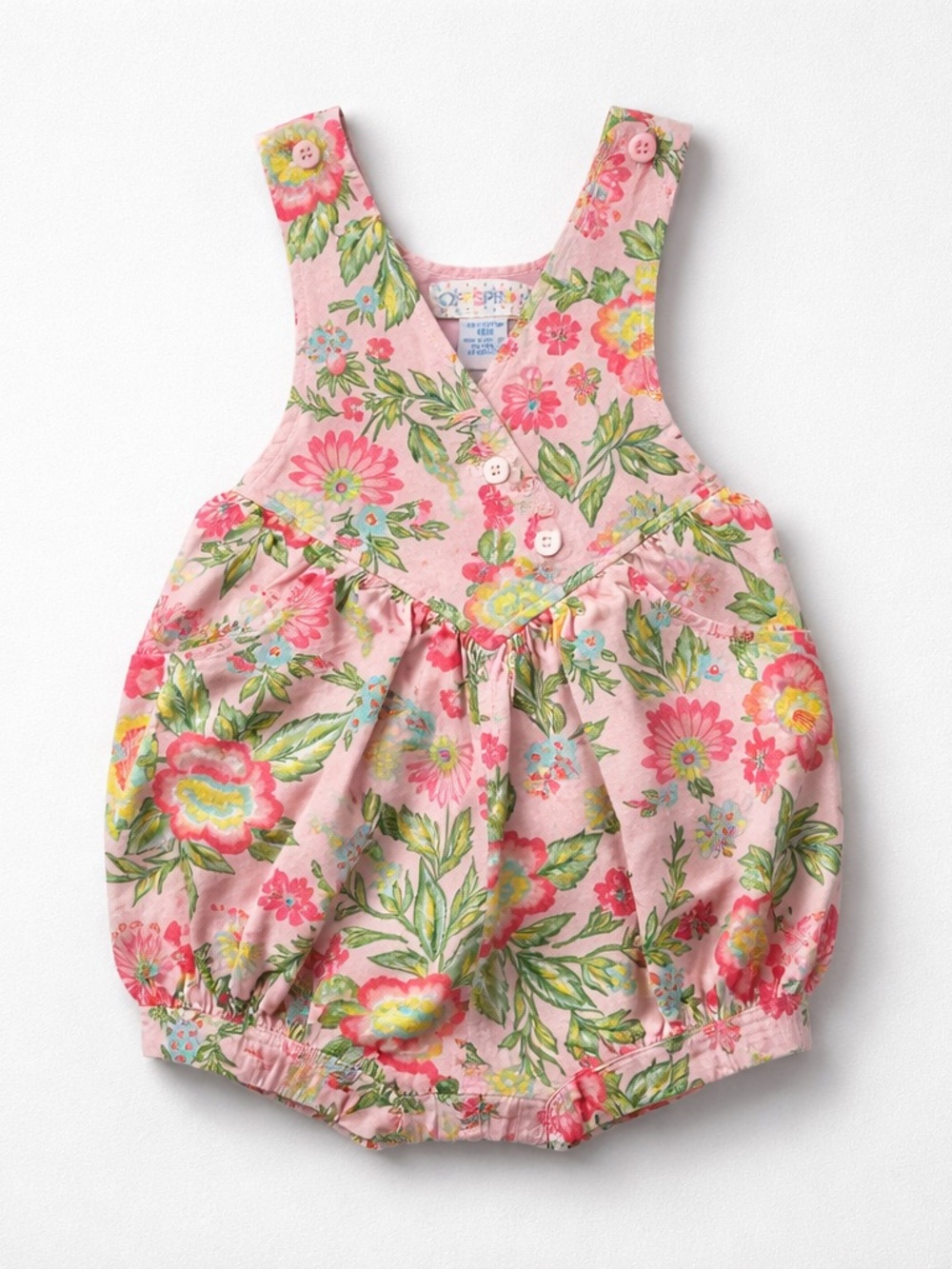 Offspring Pink floral bubble romper size 18 months